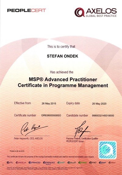 MSP Advanced Practitioner - PEOPLECERT